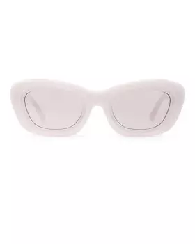 Квадратные солнцезащитные очки The Attico, цвет Grey, Silver, & Silver Mirror