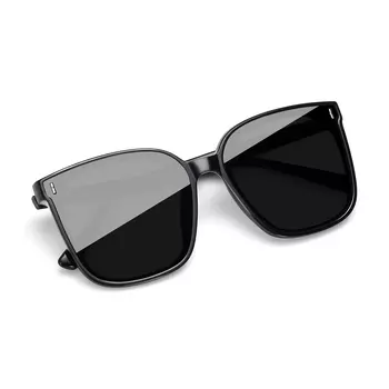 Квадратные солнцезащитные очки унисекс PULAIS, Black Frame with Orange Lens PS30011-C01A