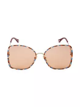 Квадратные солнцезащитные очки Vitto 60 мм Chlo, золотой