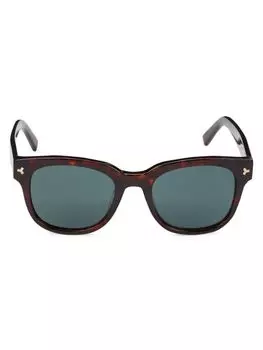 Квадратные солнцезащитные очки в черепаховой расцветке 51MM Bally, цвет Havana