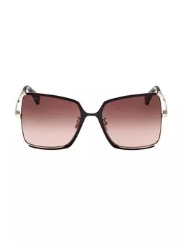 Квадратные солнцезащитные очки Weho 58 мм Max Mara, золотой