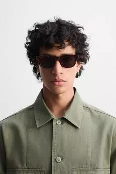 Квадратные солнцезащитные очки ZARA, цвет Tortoiseshell