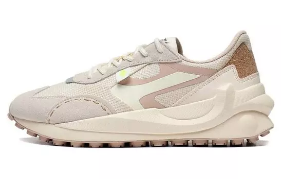 Квадратные туфли для жизни мужские с низким верхом белые/коричневые Lining