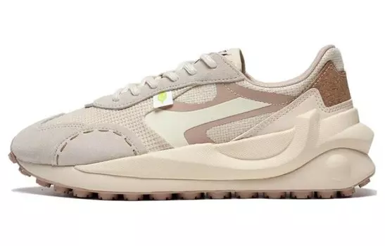 Квадратные туфли Lifestyle женские с низким верхом белые/коричневые Lining