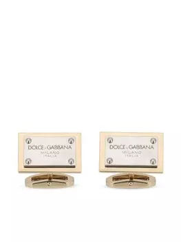 Квадратные запонки с логотипом Dolce & Gabbana, золотой