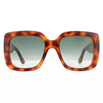 Квадратные зеленые солнцезащитные очки Havana Gucci, коричневый