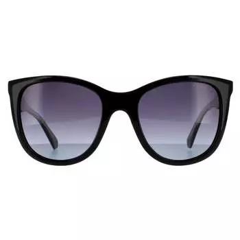 Квадратные женские серые поляризационные солнцезащитные очки с градиентом Polaroid, черный