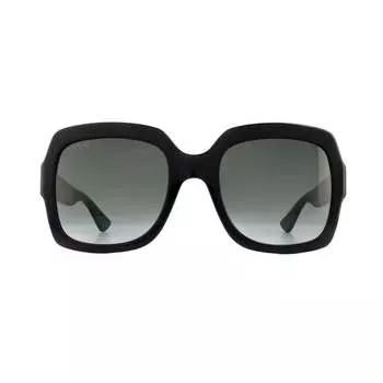 Квадратные женские серые солнцезащитные очки с градиентом gg0036sn Gucci, черный