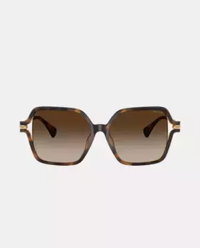 Квадратные женские солнцезащитные очки с серыми градиентными линзами Ralph by Ralph Lauren, коричневый