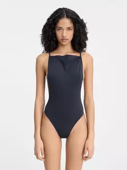 Квадратный боди JACQUEMUS The Spoglio bodysuit, черный