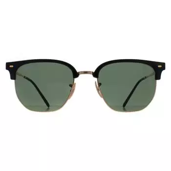Квадратный черный на золотисто-зеленом RB4416 New Clubmaster Ray-Ban, черный