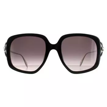 Квадратный черный серебристо-серый градиент AM0374S Alexander McQueen, черный