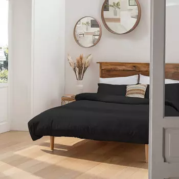 Квадратный и полуторный комплект пододеяльников мягкой пряжи микрофибры Amo Lacasa, черный