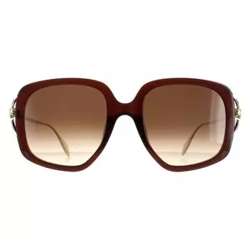 Квадратный коричневый золотисто-коричневый градиент AM0374S Alexander McQueen, коричневый