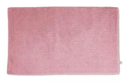 Квадратный коврик для ванной Rhomtuft Pur 50 x 75 см, цвет розовый кварц, коричневый