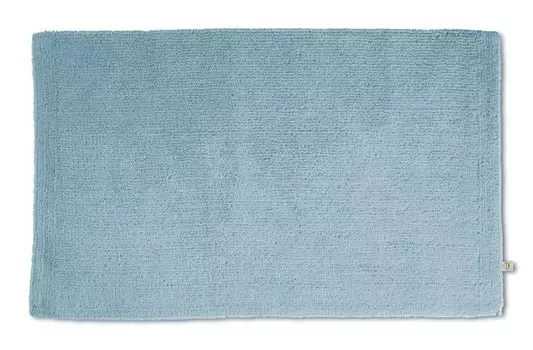 Квадратный коврик для ванной Rhomtuft Pur 60 x 100 см цвета аквамарина, синий
