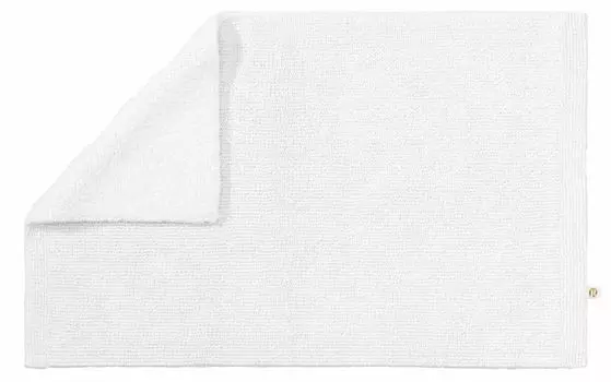 Квадратный коврик для ванной Rhomtuft Pur 60 x 60 см цвет белый