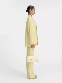 Квадратный пиджак Вест-д'омм Jacquemus, бледно-желтый