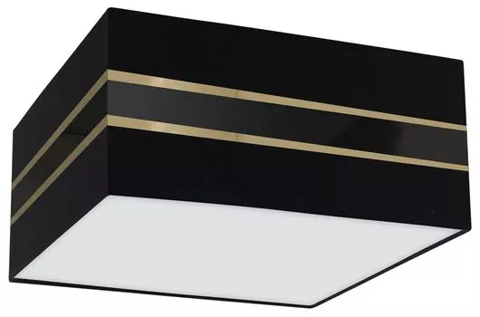 Квадратный потолочный светильник Ultimo Black 2Xe27 Потолочный светильник Milagro, черный