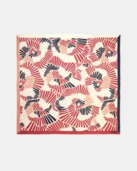 Квадратный шарф с трехцветным принтом Jo & Mr. Joe, синий