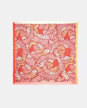 Квадратный шарф с трехцветным принтом Jo & Mr. Joe, цвет Verde Agua