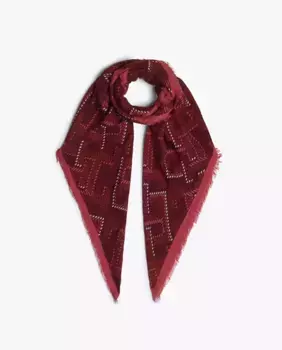 Квадратный шарф TH с монограммой Tommy Hilfiger, цвет Rojo Granate