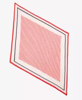 Квадратный шарф в складку с геометрическим принтом On 34th, красный