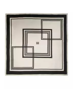 Квадратный шелковый шарф Kazar, серый