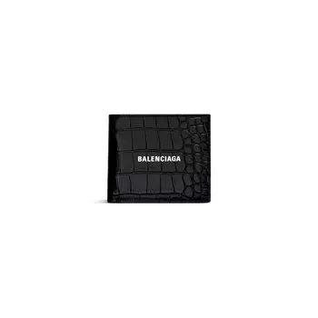 Квадратный складной кошелек для монет Cash BALENCIAGA, черный