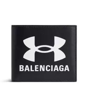 Квадратный складной кошелек Under Armour Balenciaga, черный