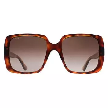 Квадратный тёмно-коричневый с градиентом Гаваны GG0632S Gucci, коричневый