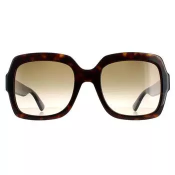 Квадратный женский гаванский блестящий синий и красный градиент gg0036sn Gucci, коричневый