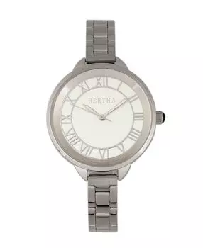 Кварцевые часы Madison Collection серебряные из нержавеющей стали 36 мм Bertha, серебро