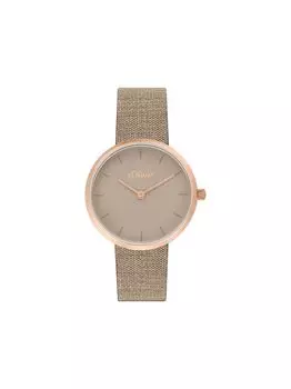 Кварцевые часы S.Oliver, бежевый