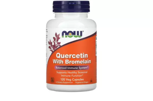 Кверцетин с бромелаином NOW Foods Quercetin with Bromelain, 120 капсул