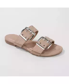 KYLE САНДАЛИИ НА ПЛОСКОЙ ПОДОШВЕ С ДВУМЯ РЕМНЯМИ BERNESS, коричневый/бежевый