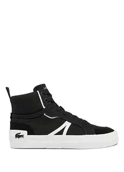 L004 средне-черные мужские кроссовки Lacoste