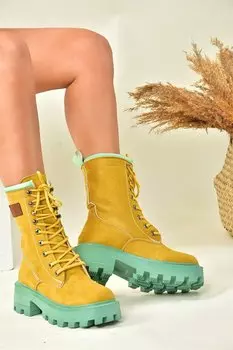 L9739160 Горчичные женские ботинки Fox Shoes