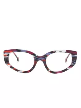 L.A. EYEWORKS очки в оправе «кошачий глаз» Rooster, красный