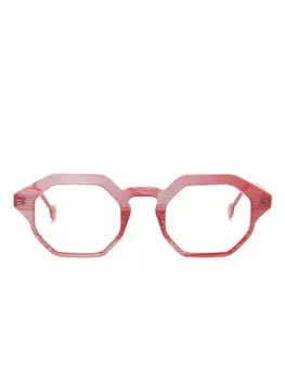 L.A. EYEWORKS солнцезащитные очки Rye в геометричной оправе, красный