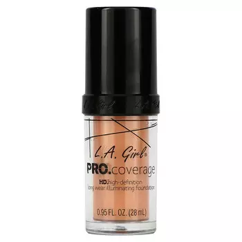 L.A. Girl, PRO.coverage HD Illuminating Foundation, GLM644 Natural, 28 мл (0,95 жидк. унц.)