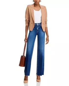 L'AGENCE Джинсы Scottie с высокой посадкой и широкими штанинами в цвете Desoto, синий