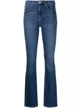 L'Agence джинсы скинни с завышенной талией, синий