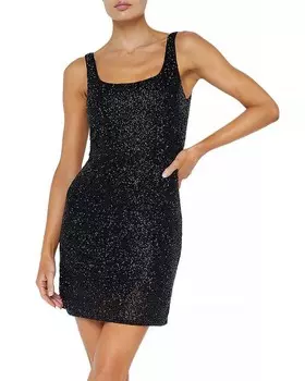L'AGENCE Inori Мини-платье с пайетками, черный