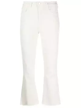 L'Agence укороченные расклешенные джинсы Kendra, нейтральный цвет