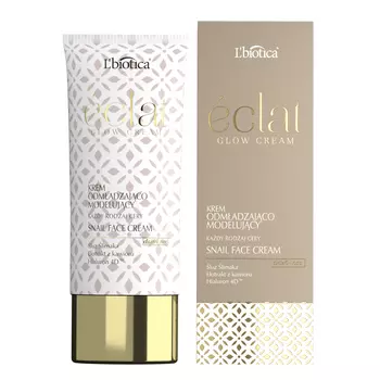 L'biotica Eclat Glow Cream омолаживающий и моделирующий крем для лица со слизью улитки, 50 мл
