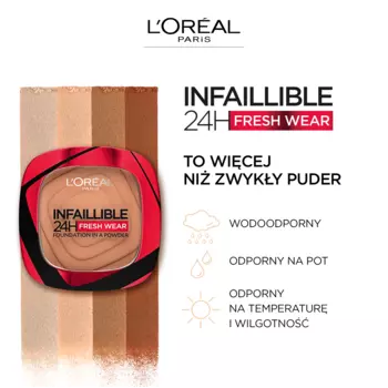 L'Oréal Paris Infaillible 24H Fresh Wear матирующая пудра для лица 20 слоновая кость, 9 г