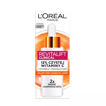 L'Oreal Paris Revitalift Clinical осветляющая сыворотка для лица с 12% чистого витамина С 30мл