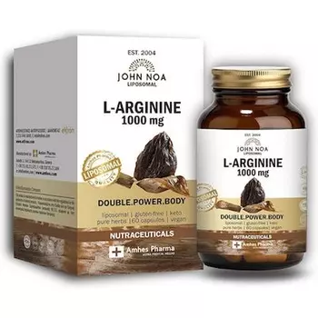 L-аргинин 1000 мг липосомальная пищевая добавка с аргинином - 60 капсул John Noa
