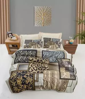 L'Essentiel Linge de Maison, 474, Комплект пододеяльников королевского размера (ЕС) (ES), коричневый, 100 % ПОЛИЭСТЕР МИКРОСАТИН, 240 x 220 см